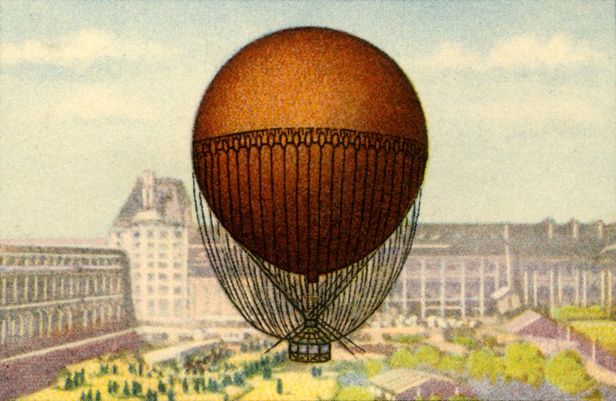 Giffards ballong utstilt på Paris Worlds Fair, 1878, 1932. av Unbekannt