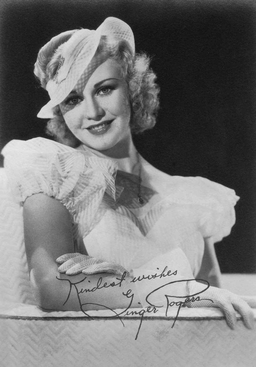 Ginger Rogers 1911-1995, amerikansk skuespiller, danser og sanger, ca 1930-tallet av Unbekannt