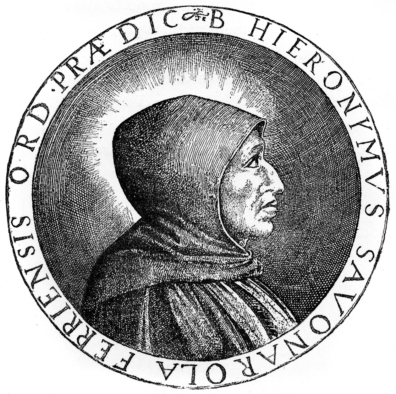 Girolamo Savonarola 1452-1498, italiensk dominikansk prest og leder av Firenze, 1882 av Unbekannt
