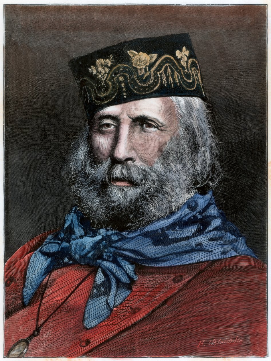 Giuseppe Garibaldi, italiensk patriot, 1882 av Unbekannt