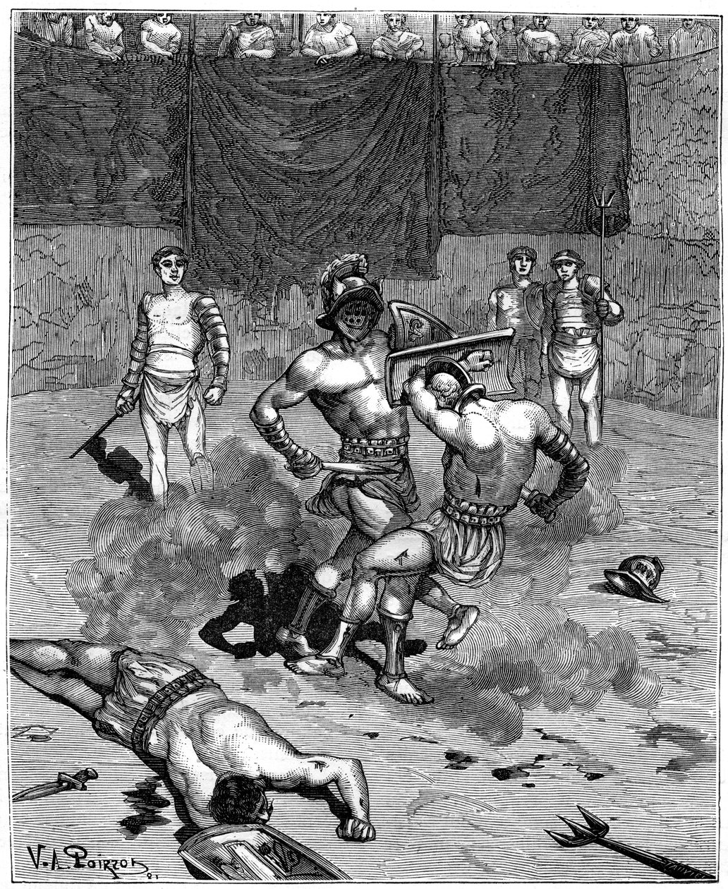 Gladiatorkamp, 1882-1884 av Unbekannt