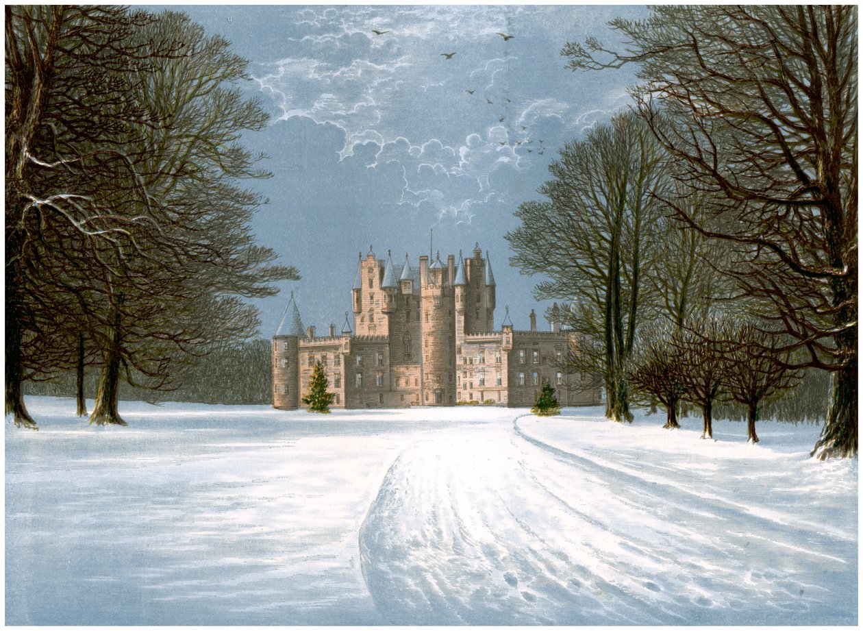 Glamis Castle, Angus, Skottland, hjemmet til jarlen av Strathmore, c1880 av Unbekannt