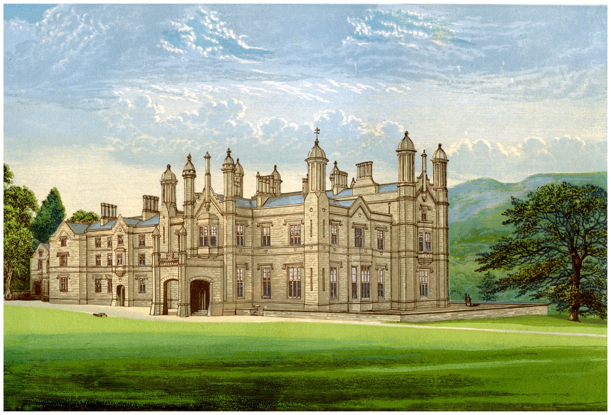 Glanusk Park, Brecknockshire, Wales, hjemmet til Baronet Bailey, c1880 av Unbekannt