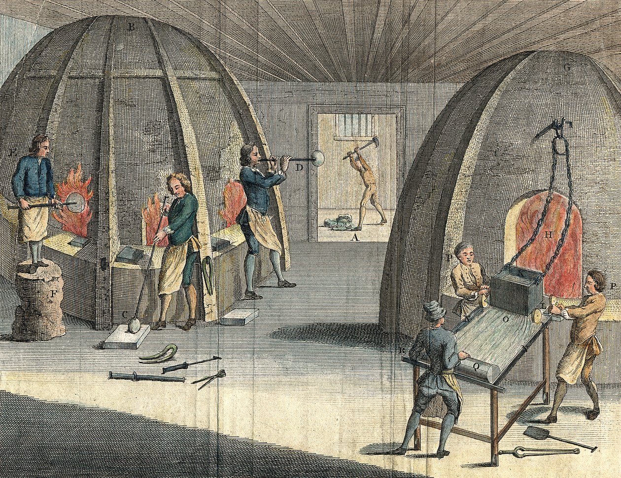 Glassproduksjon, 1760 av Unbekannt