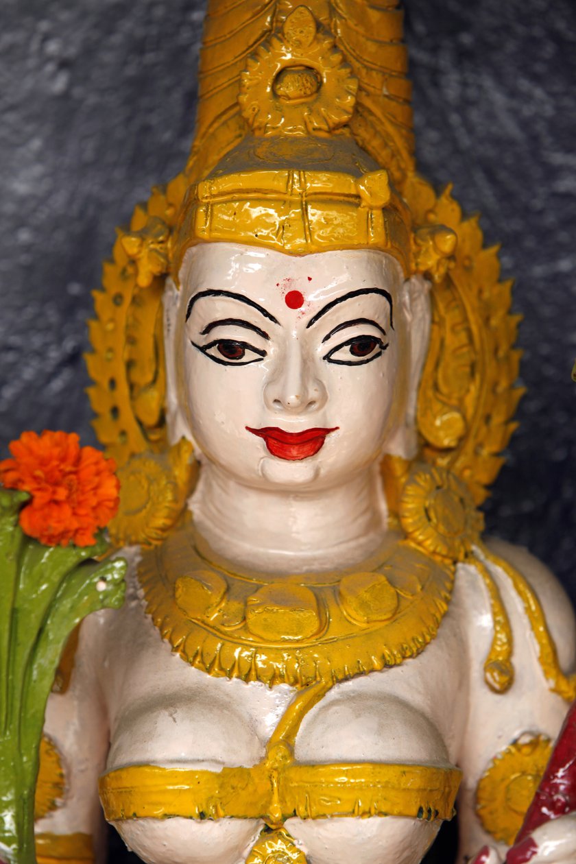 Gudinnestatue i et Hardwar-tempel Haridwar India av Unbekannt