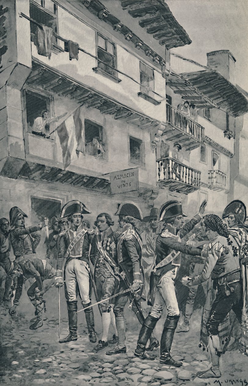 Godoy tatt i varetekt av de spanske troppene, 1896 av Unbekannt
