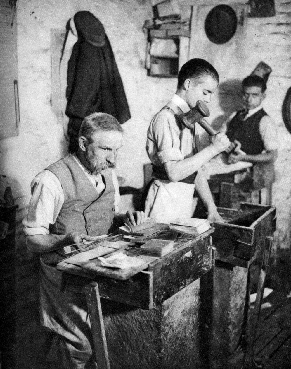 Gullbanking i et verksted i London, 1926-1927 av Unbekannt