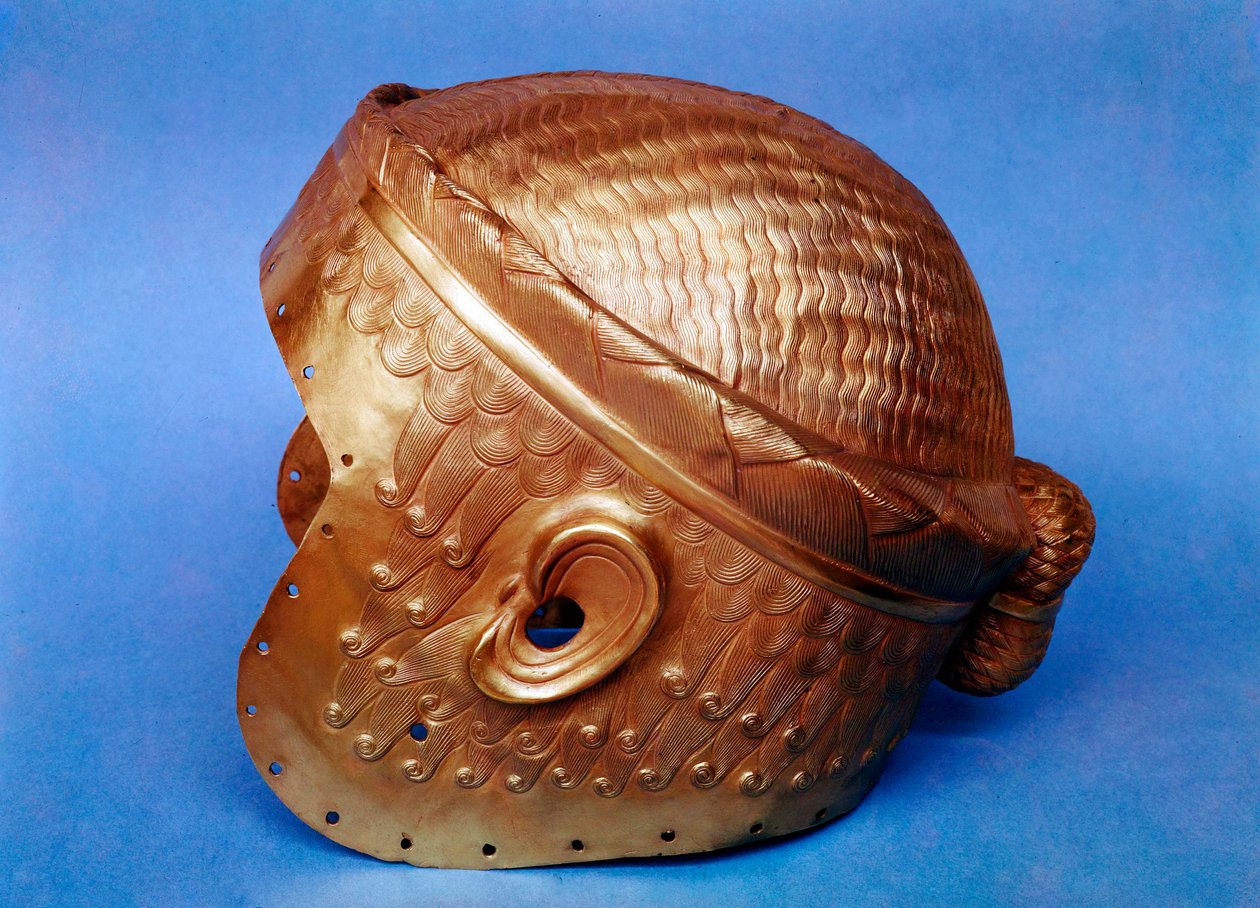 Gullhjelm fra Mesopotamia, 2500 f.Kr av Unbekannt