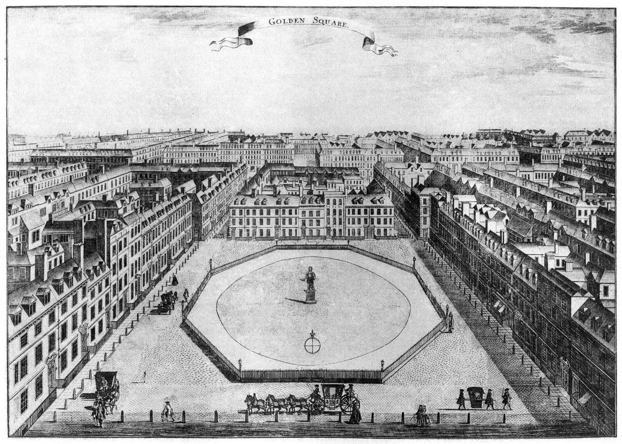 Golden Square, London, 1700-tallet 1907 av Unbekannt