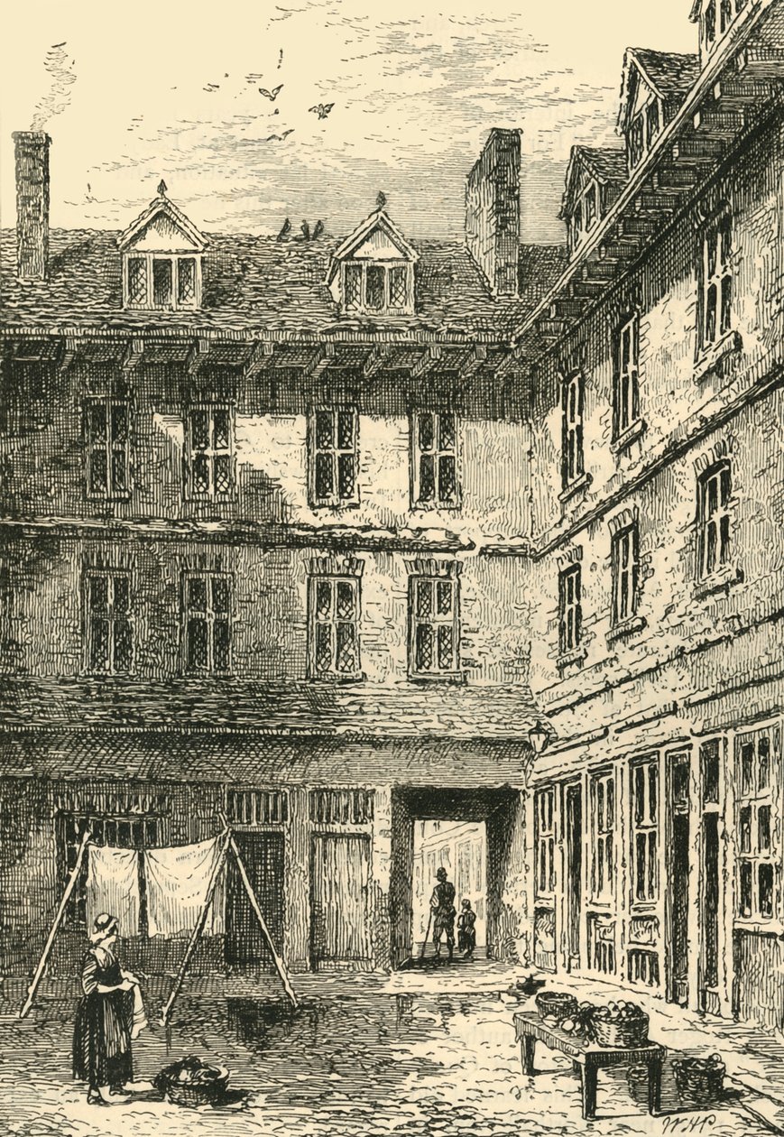Goldsmiths House, Green Arbor Court, ca 1800, c1872. av Unbekannt