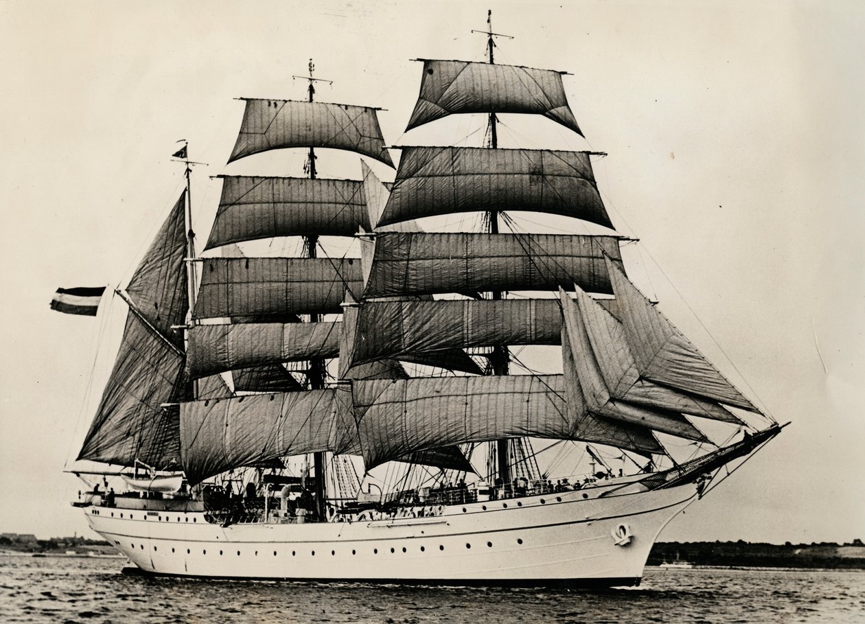 Gorch Fock for første gang under full seil, 1933 av Unbekannt