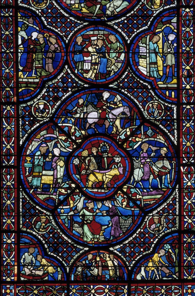 Gotisk kunst: livet til vidunderbarnet. Glassmalerier fra ambulatoriet til Cathedrale Saint Etienne de Bourges (Loir et Cher) av Unbekannt