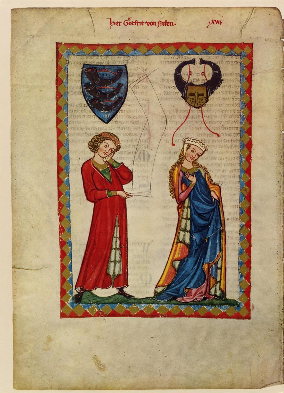 Gottfried von Neifen Fra Codex Manesse, mellom 1305 og 1340 av Unbekannt