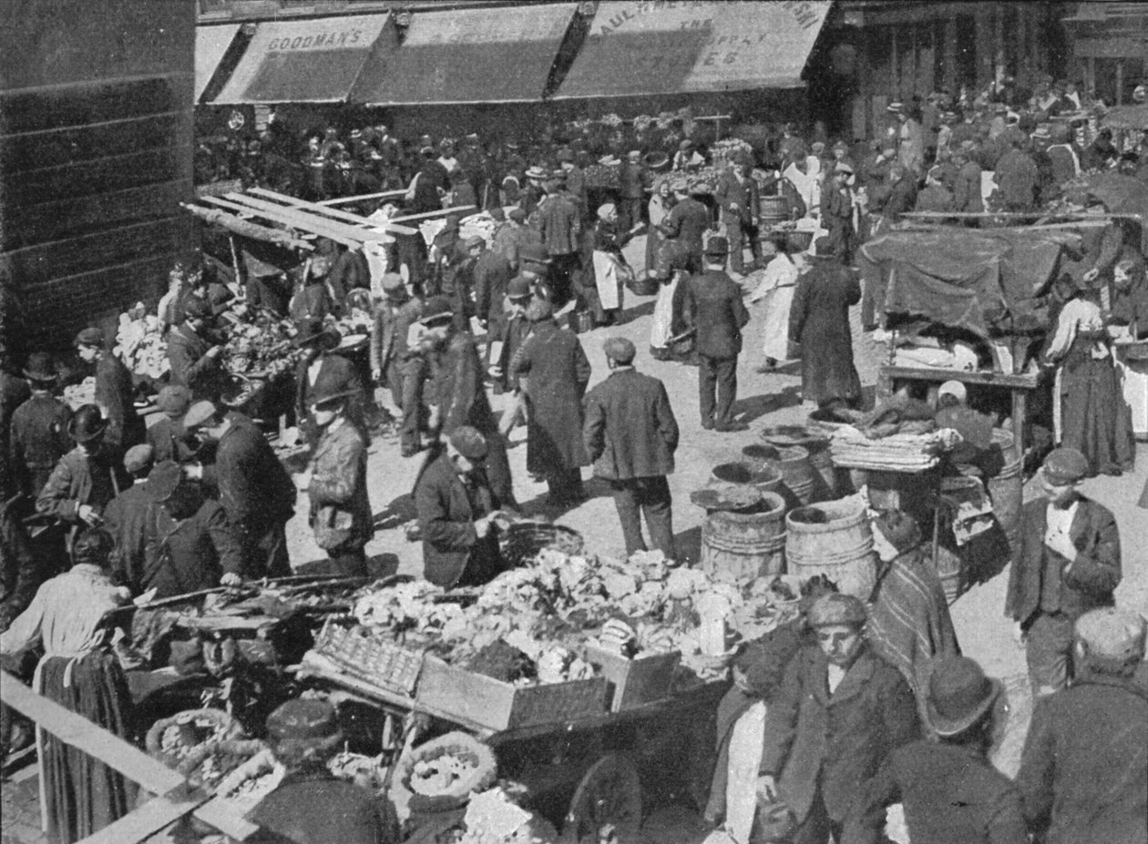 Goulston Street søndag morgen, London, c1901 1901 av Unbekannt