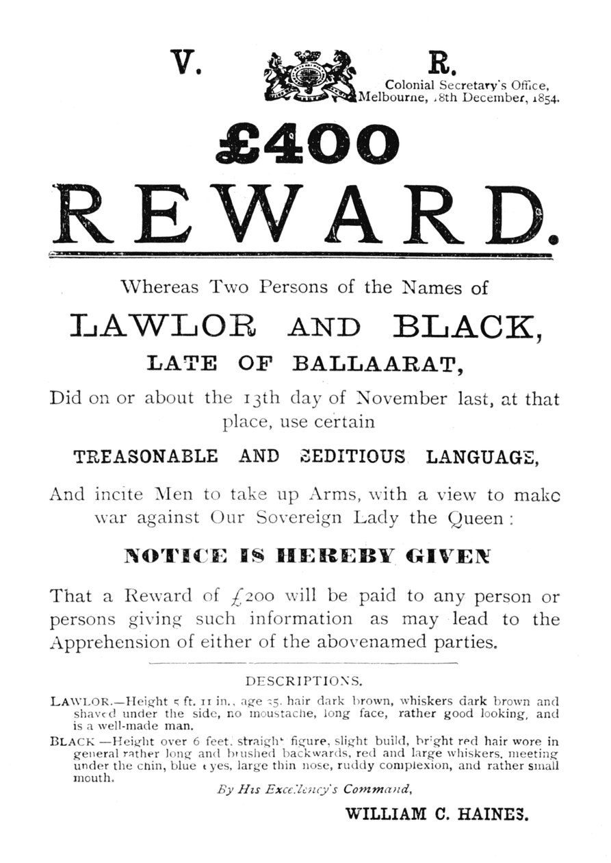 Regjeringsmelding - For Lawlor and Black, c1854, 1902 av Unbekannt