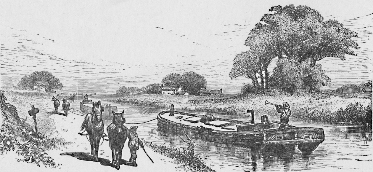 Kornbåt på Erie-kanalen, 1883 av Unbekannt