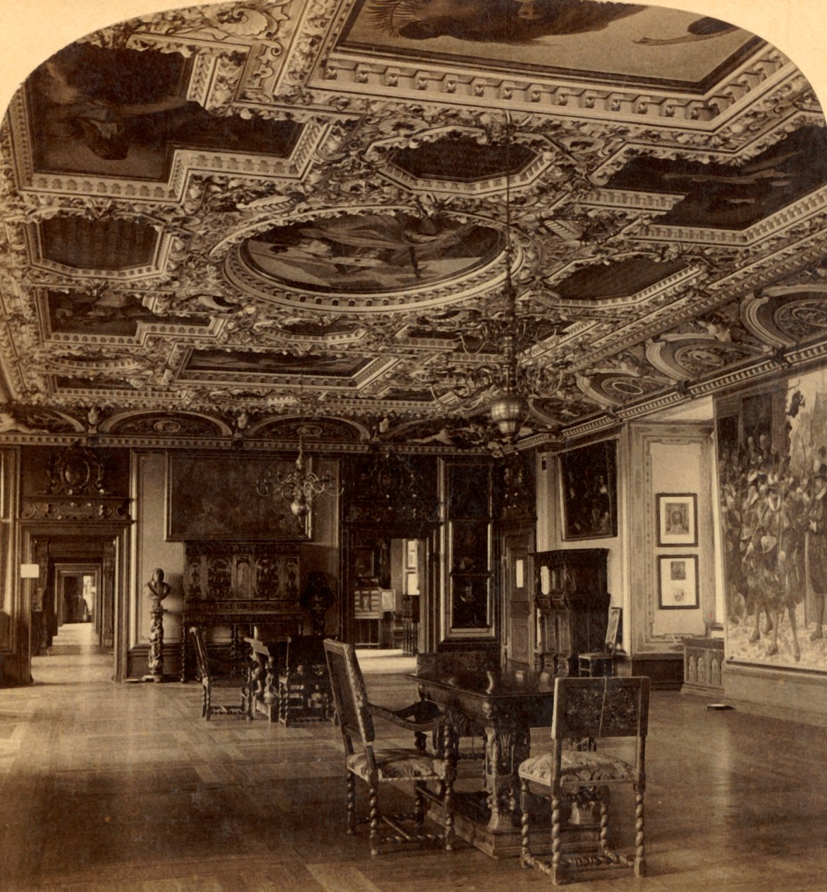 Grand Dining Hall, Frederiksborg slott, Danmark, 1897. av Unbekannt