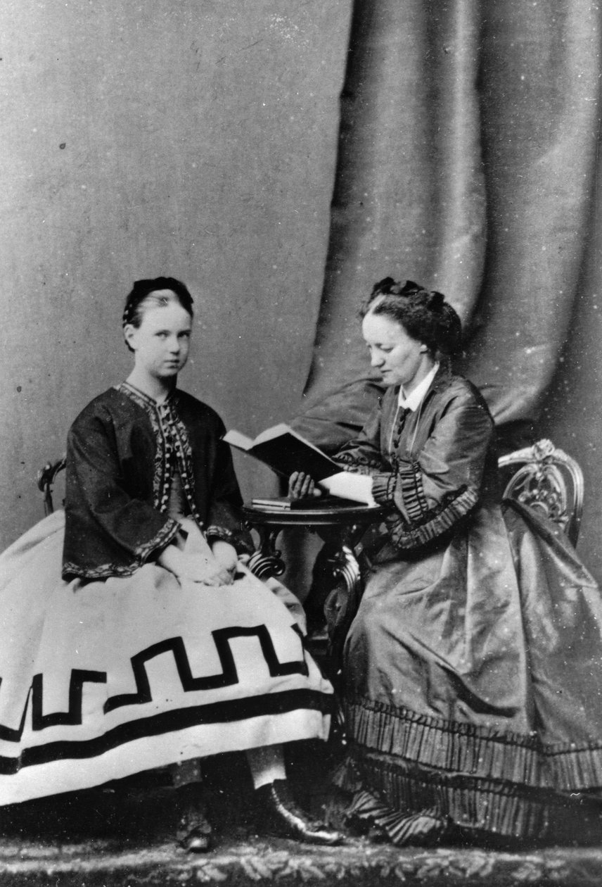 Storhertuginne Maria Alexandrovna av Russland med Anna Tyutcheva, 1864 av Unbekannt