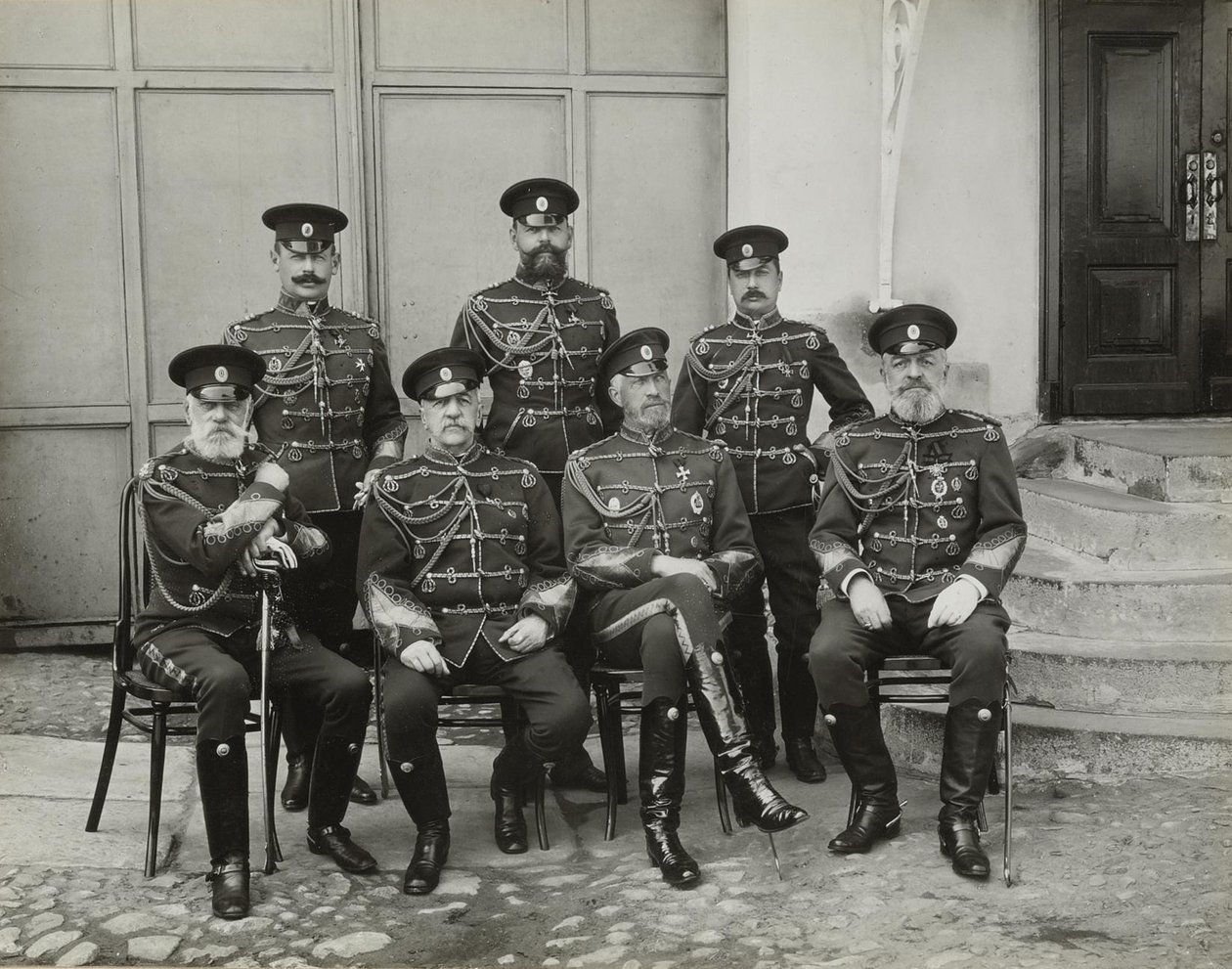 Storhertug storhertug Nicholas Nikolaevich den eldste av Russland, prins Vasilchikov og grev Voron av Unbekannt