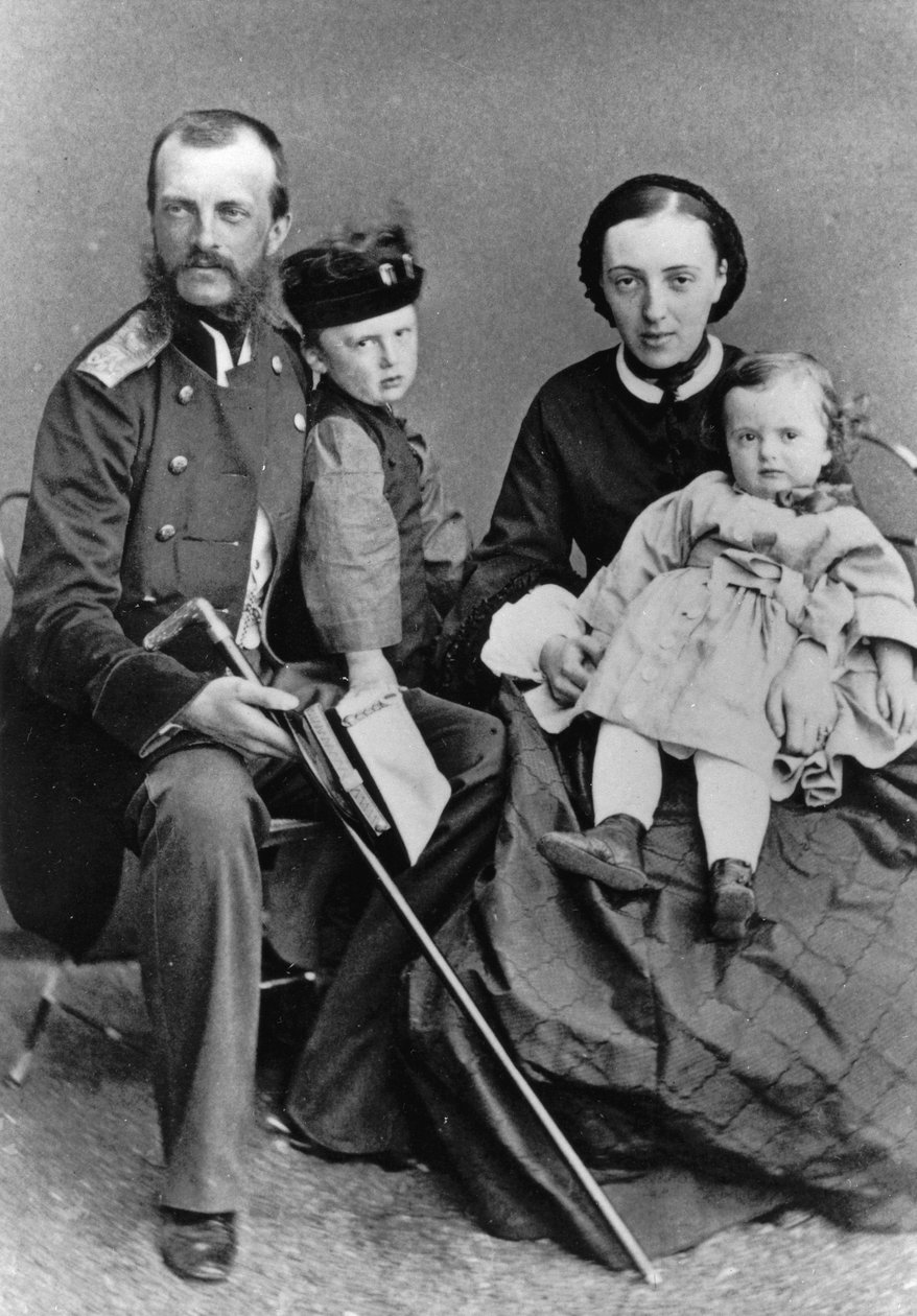 Storhertug Michael Nikolaevich av Russland og hans familie, c1862-c1862 av Unbekannt