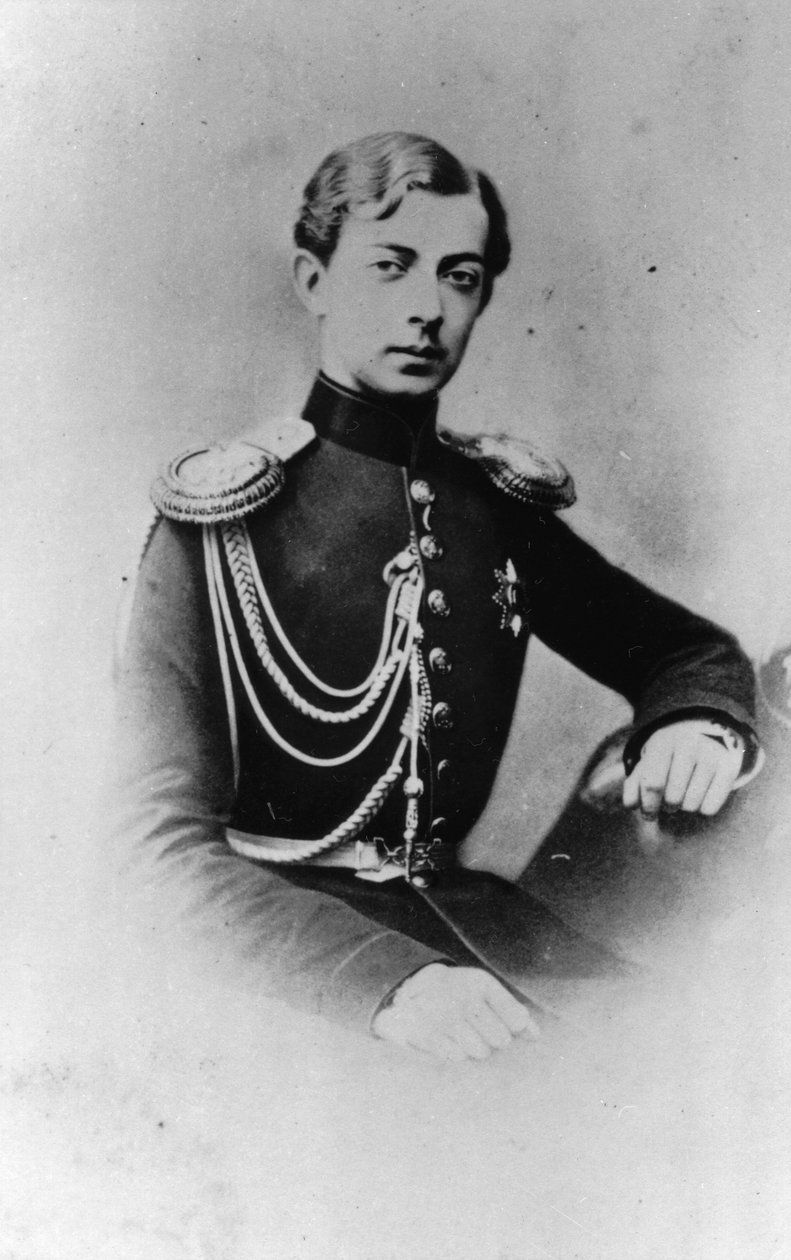 Storhertug Nicholas Alexandrovich av Russland, c1861-c1864 av Unbekannt
