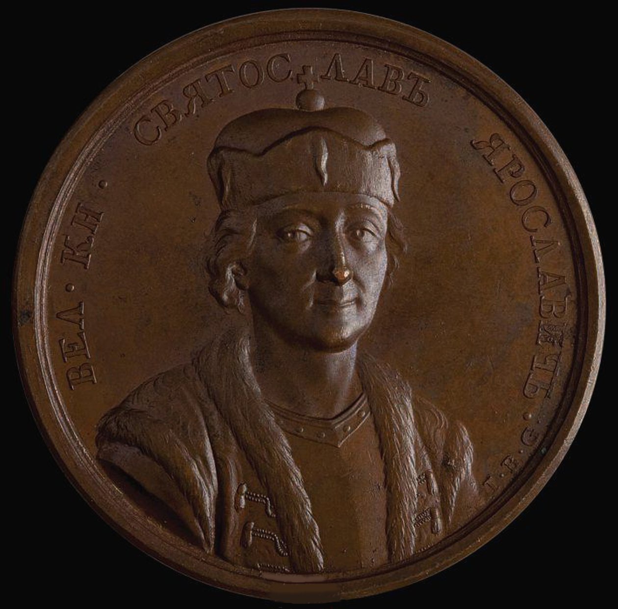 Storprins Sviatoslav II av Kiev fra den historiske medaljeserien, 1770-tallet av Unbekannt