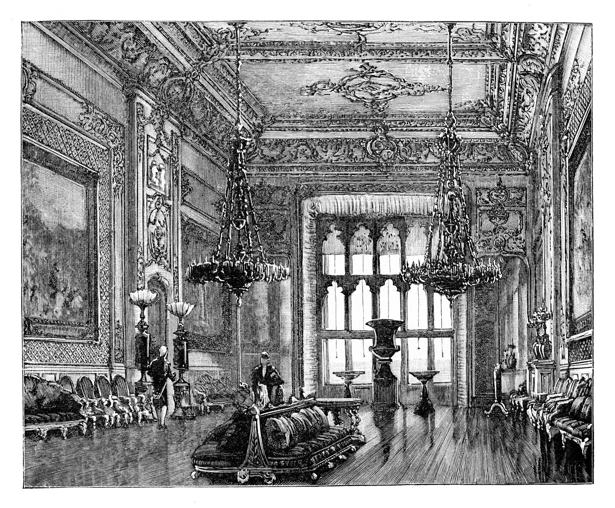 Grand Reception Room, Windsor Castle, c1888 av Unbekannt