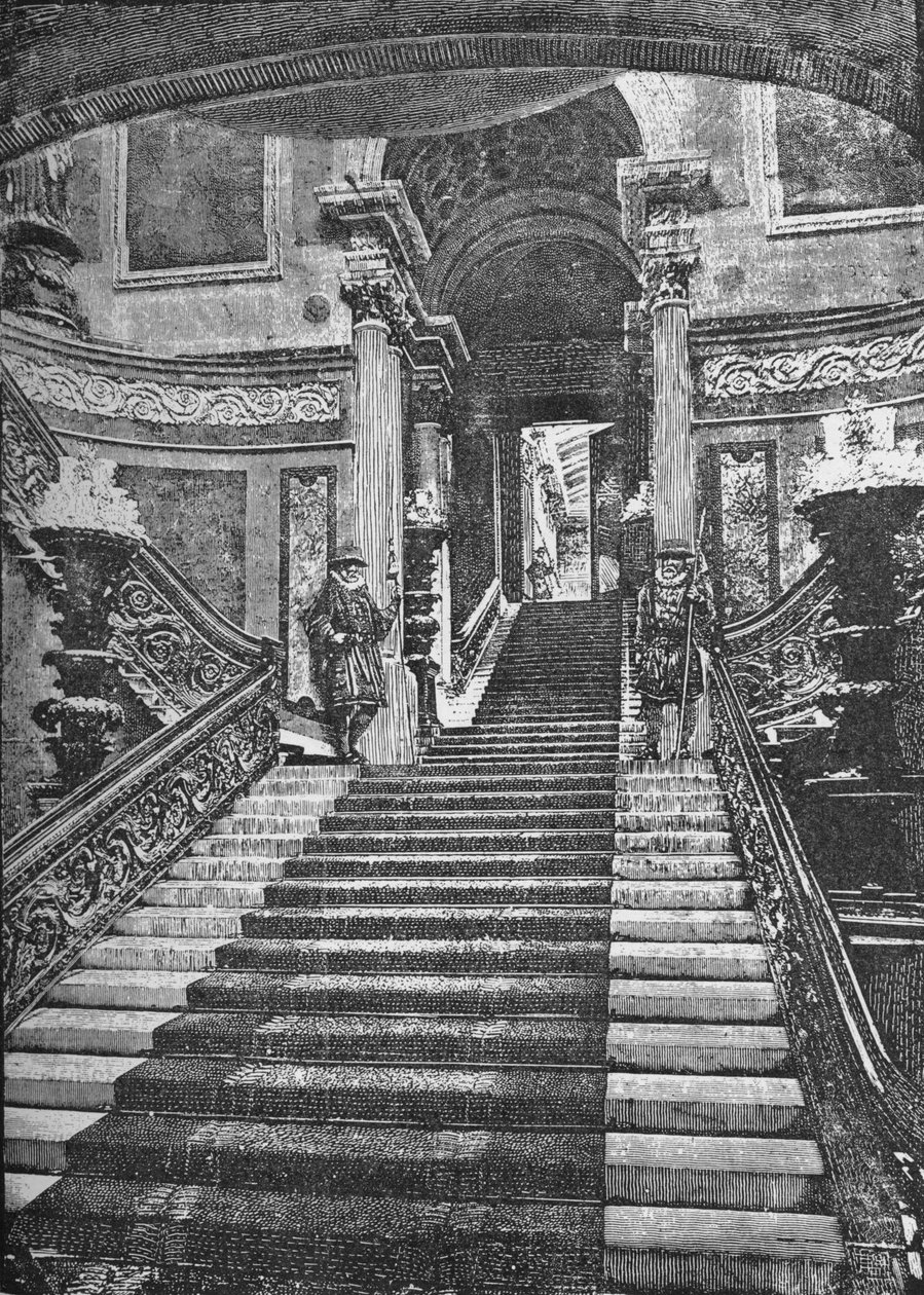 Grand Staircase, Buckingham Palace, 1890 av Unbekannt
