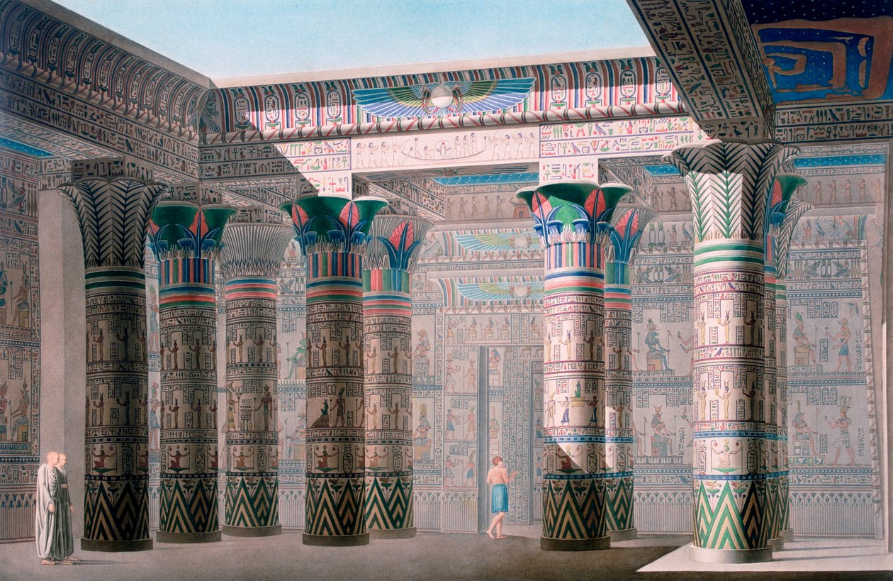 Grand Temple, Isle of Philae, Nubia, Egypt, 1800-tallet av Unbekannt