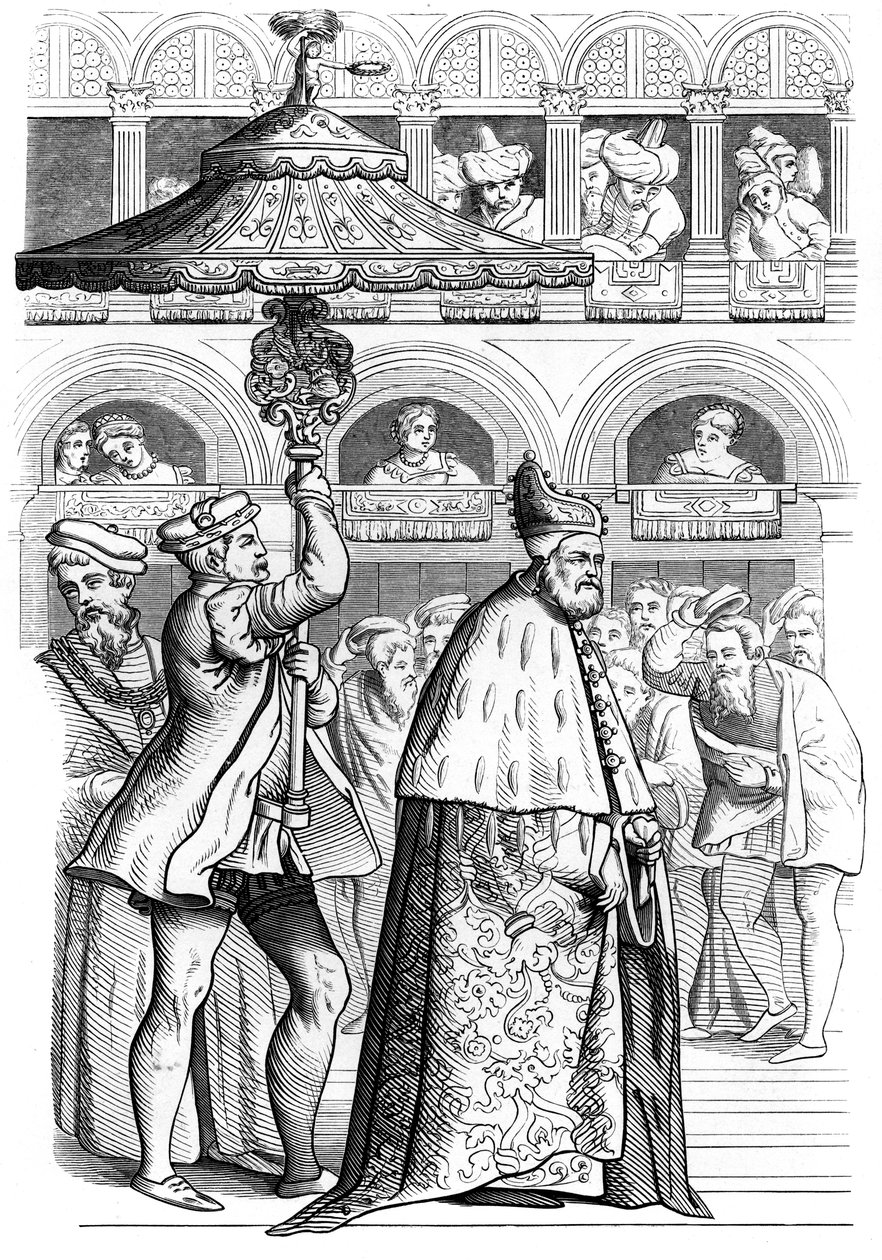 Stor prosesjon av Doge, Venezia, Italia, 1500-tallet 1849 av Unbekannt