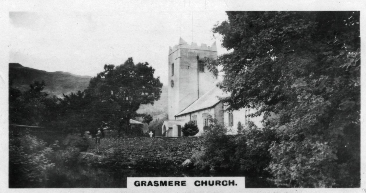 Grasmere Church, Wordsworths gravsted, Cumbria, ca 1920-tallet av Unbekannt