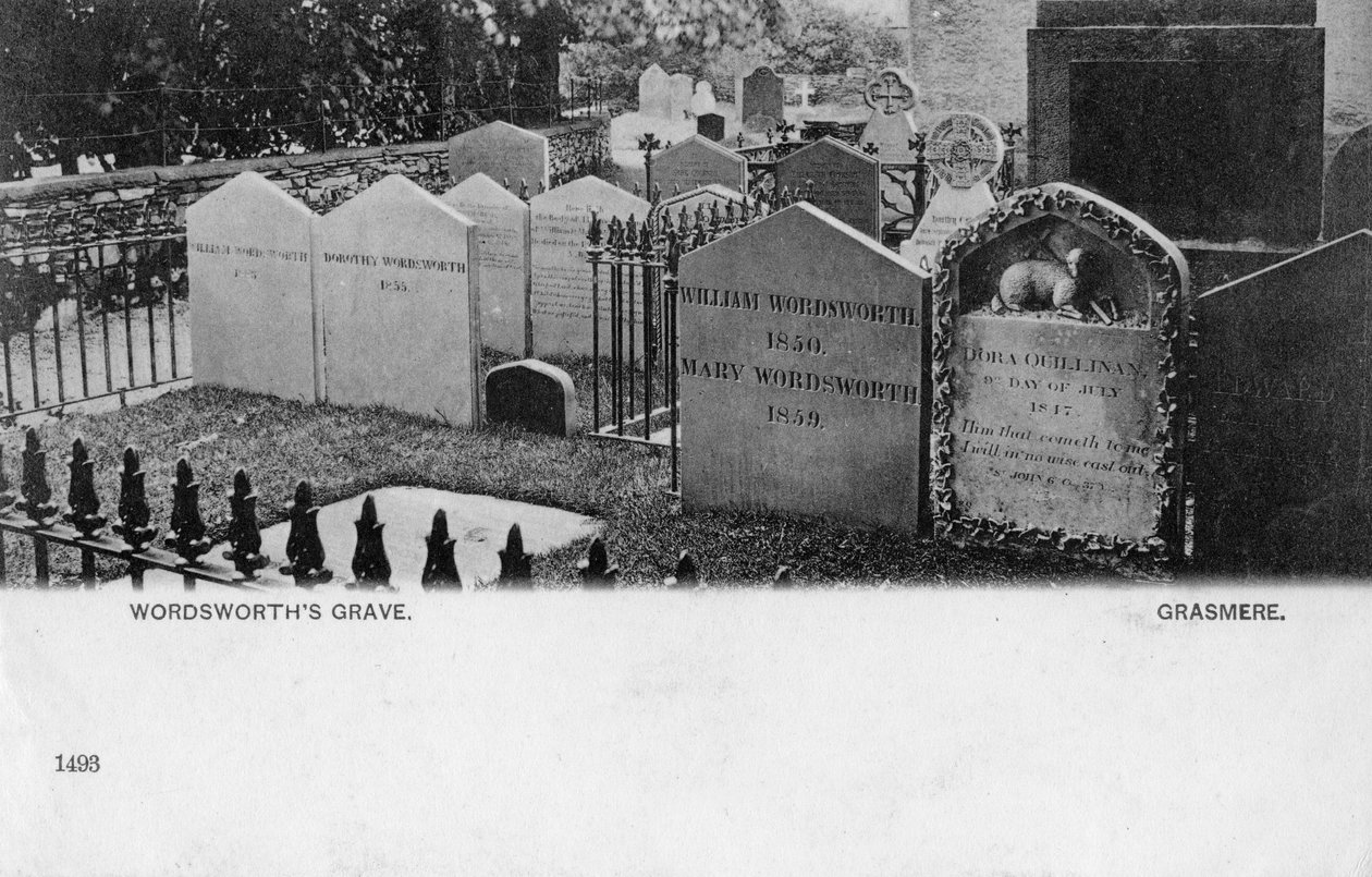 Grav til poeten William Wordsworth, Grasmere, Westmorland, 1900-tallet av Unbekannt