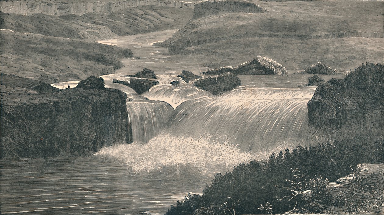 Great Falls of the Yellowstone River, 1873, 1883 av Unbekannt
