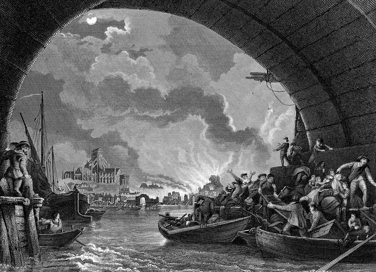 Great Fire of London, 1666 1800-tallet av Unbekannt