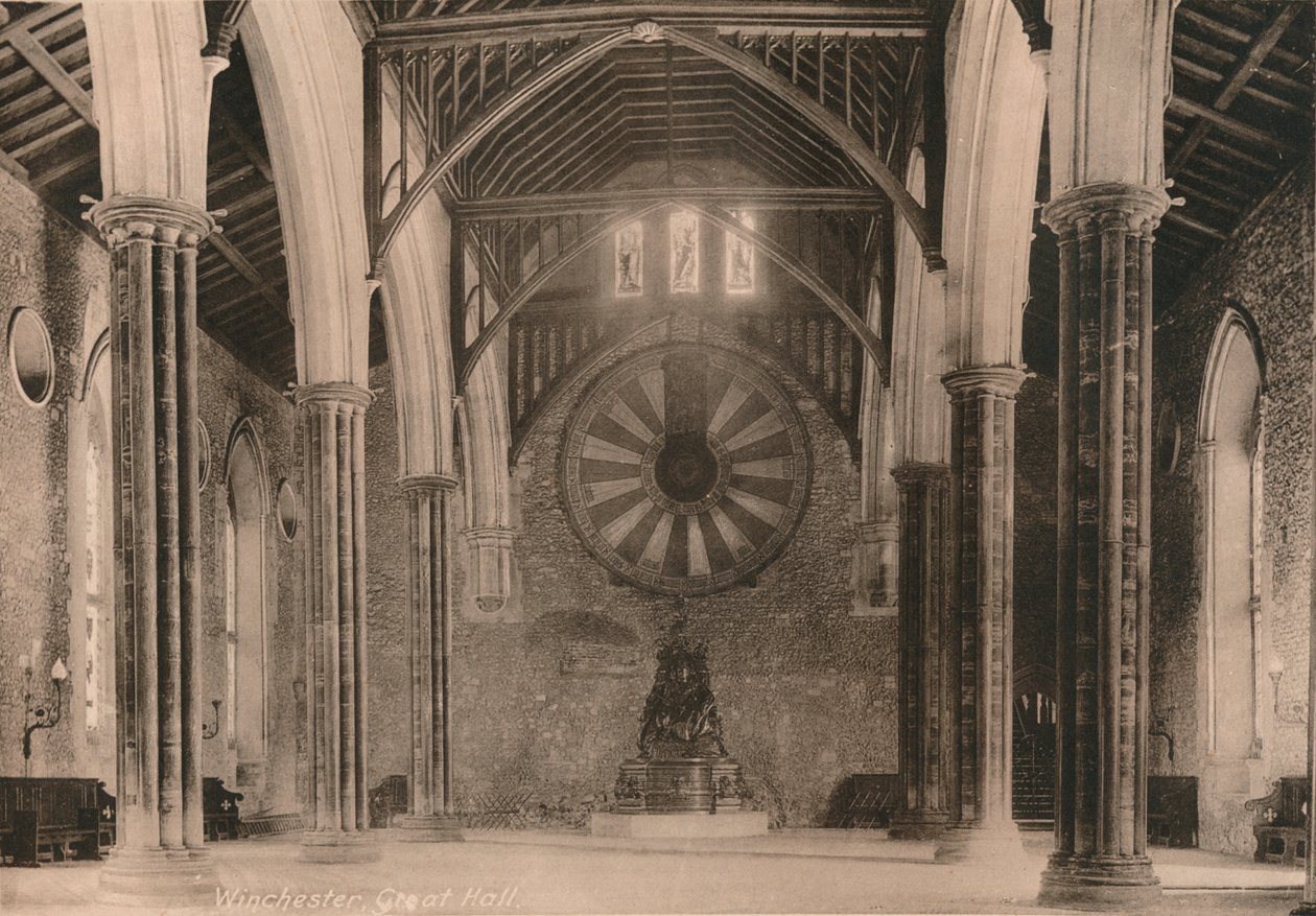 Great Hall of Winchester Castle, Hampshire, tidlig på 1900-tallet av Unbekannt