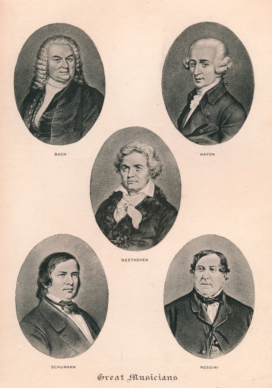 Store musikere - Plate III., 1895 av Unbekannt