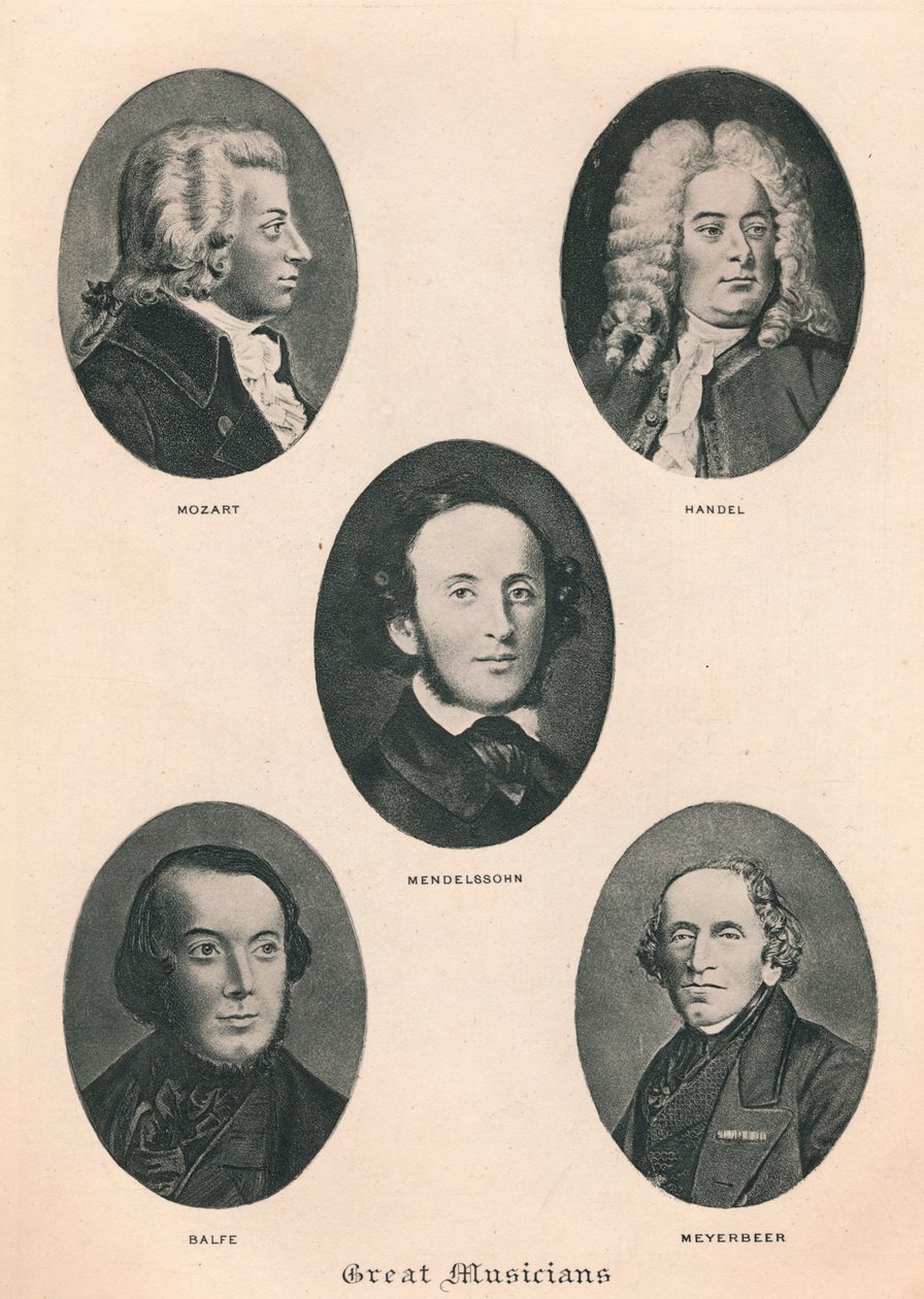 Store musikere - Plate IV., 1895 av Unbekannt