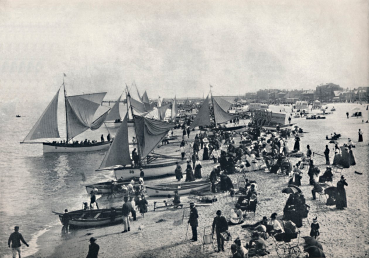 Great Yarmouth - En typisk scene på stranden, 1895 av Unbekannt