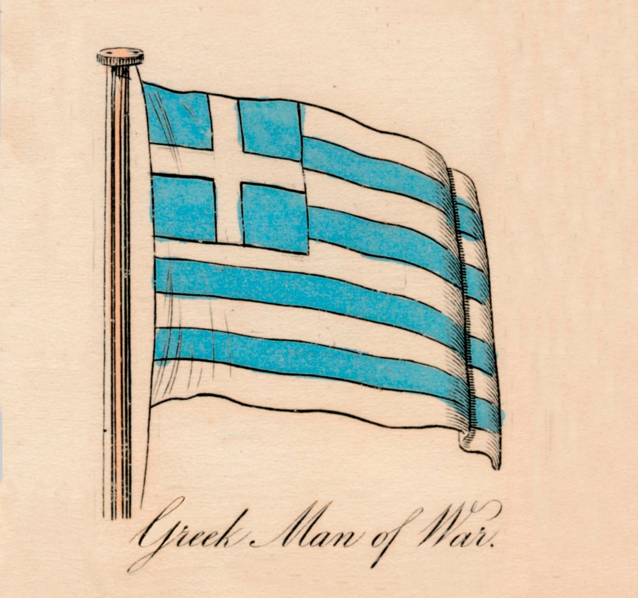 Gresk krigsmann, 1838 av Unbekannt