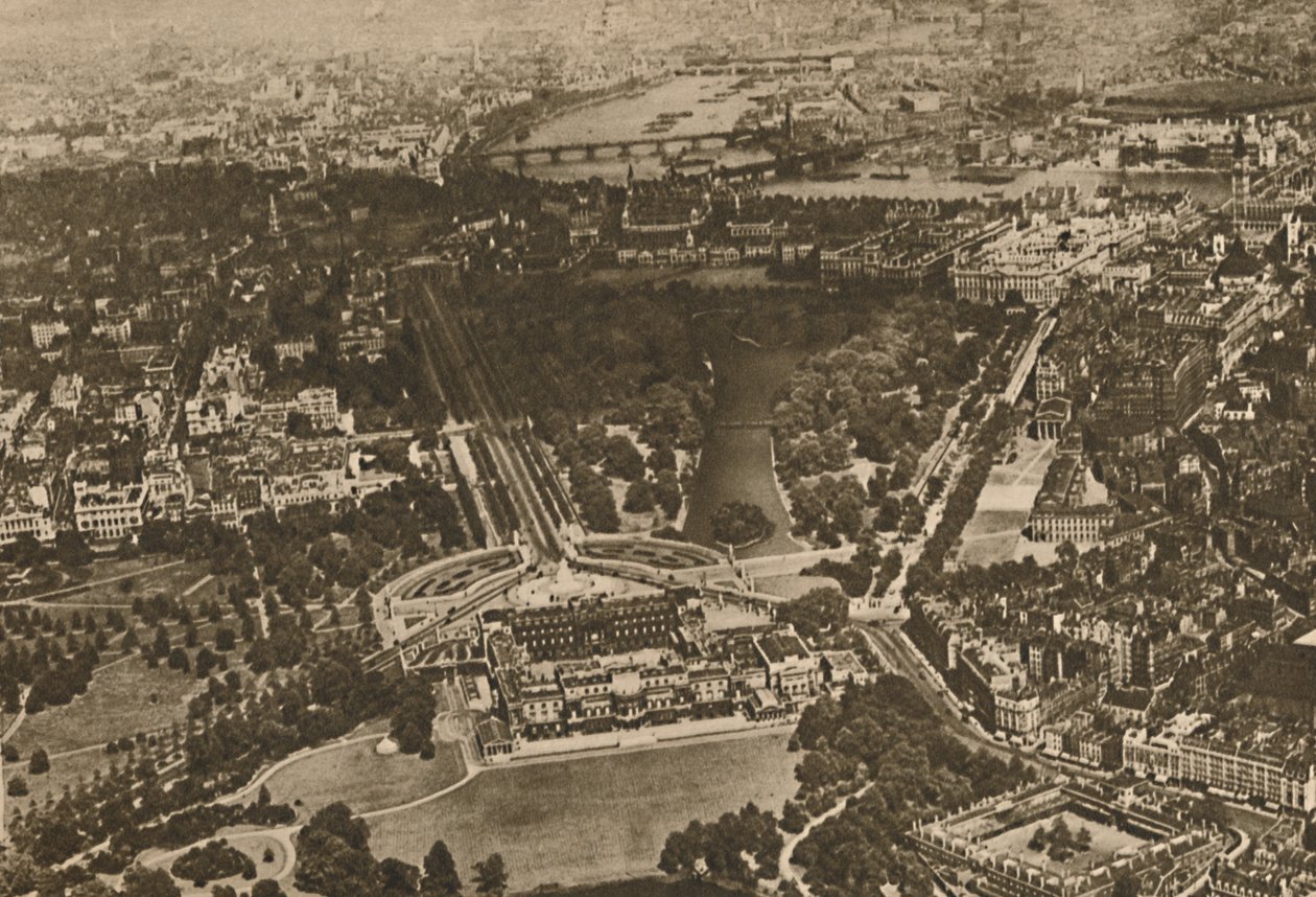 Green Woodlands By The Waters of Westminster: En del av Manor of Hyde Below The Biplanes Wing, av Unbekannt