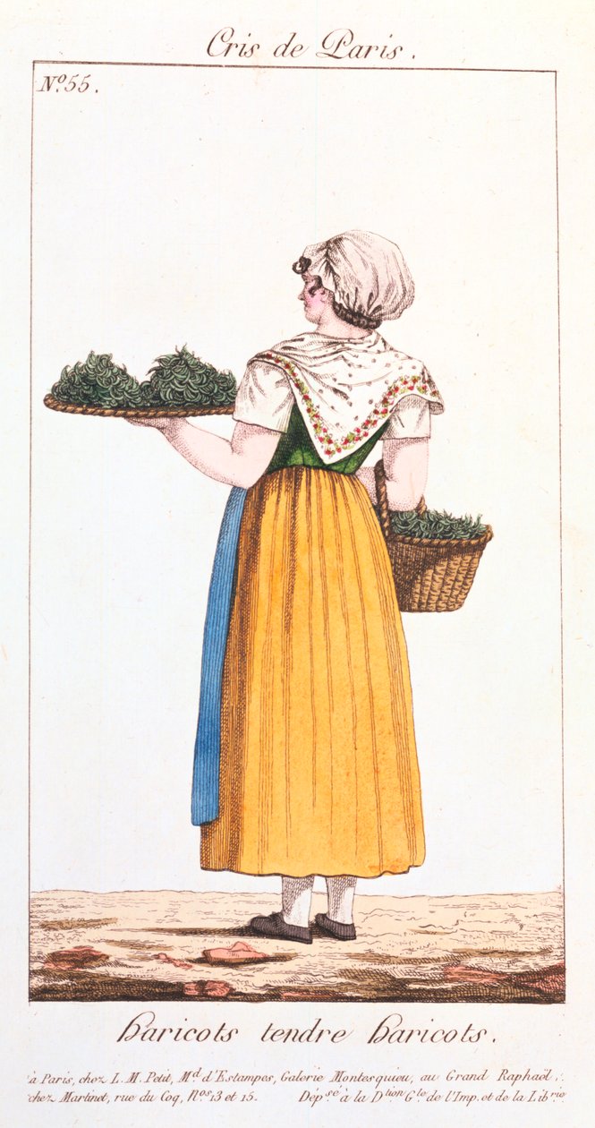 Selger av grønne bønner, 1826 av Unbekannt