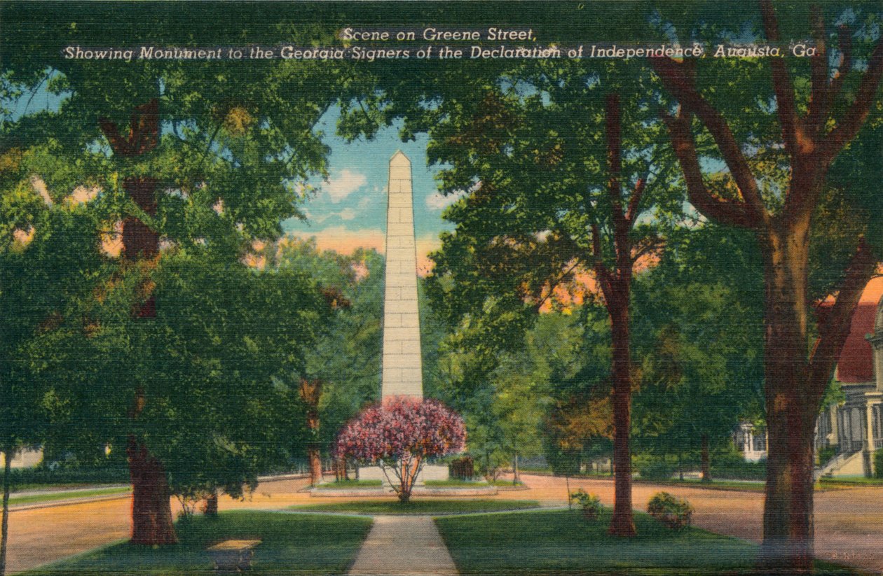 Greene Street, ser østover fra Center Street, Augusta, Georgia, Amerika, c1910 av Unbekannt