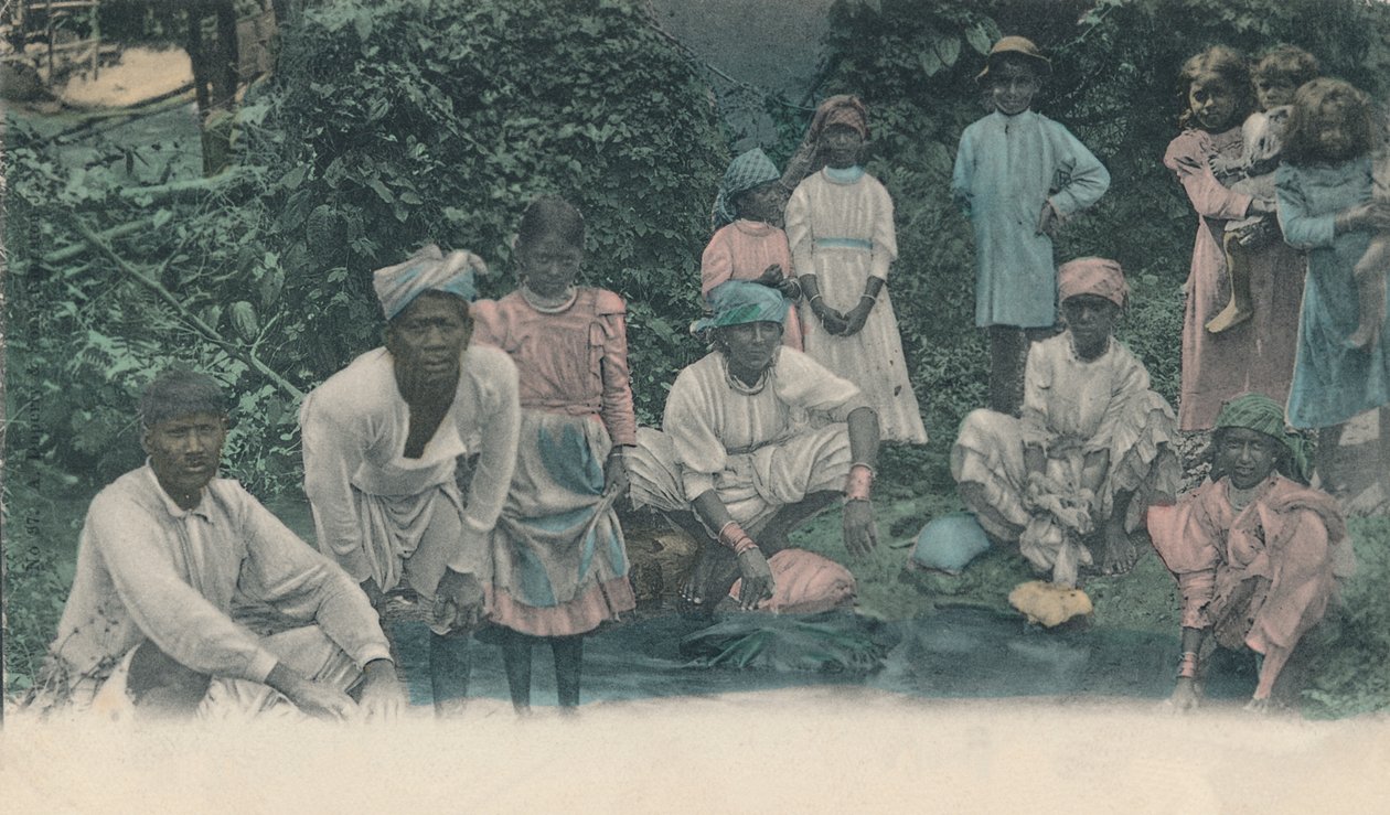 Hilsen fra Jamaica. Coolies vask, 1905. av Unbekannt
