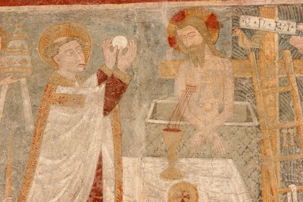Gressan Magdalena romansk kirkefresco, Gressan, Italia av Unbekannt