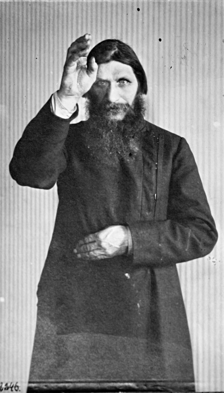 Grigori Yefimovich Rasputin, russisk mystiker og hellig mann, c1914-c1916. av Unbekannt