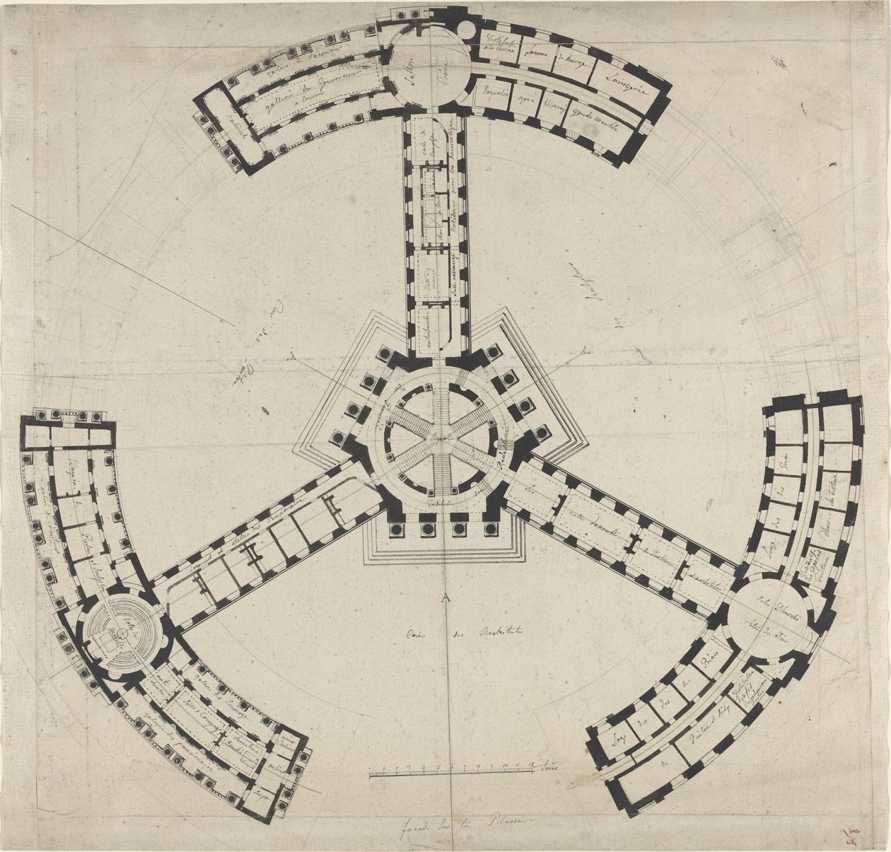 Grunnplan for et kunstakademi, 17501790. av Unbekannt