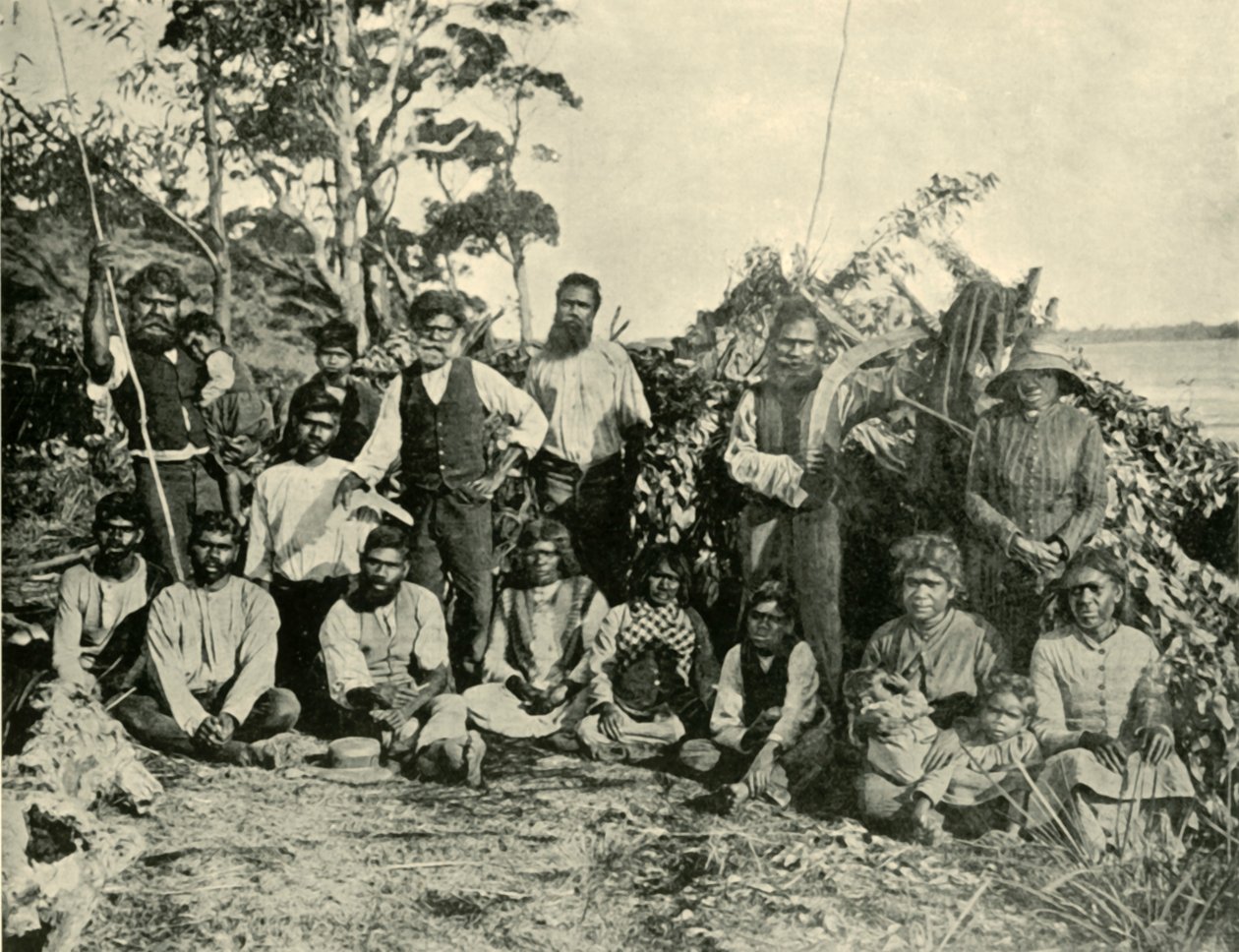 Group of Aboriginal People, Lake Tyers, Victoria, Australia, 1901. av Unbekannt