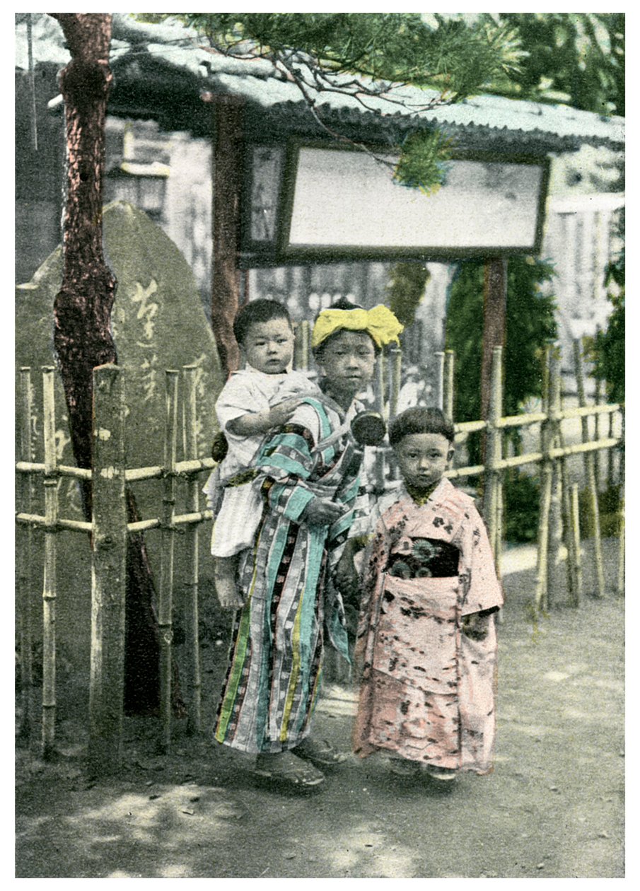 Gruppe med barn, Japan, 1904 av Unbekannt