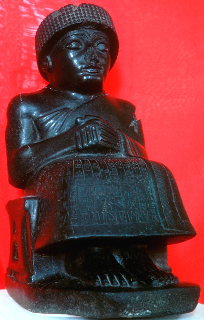 Gudea, hersker over bystaten Lagash i det sørlige Babylon, ny-sumerisk, 22. århundre f.Kr. av Unbekannt