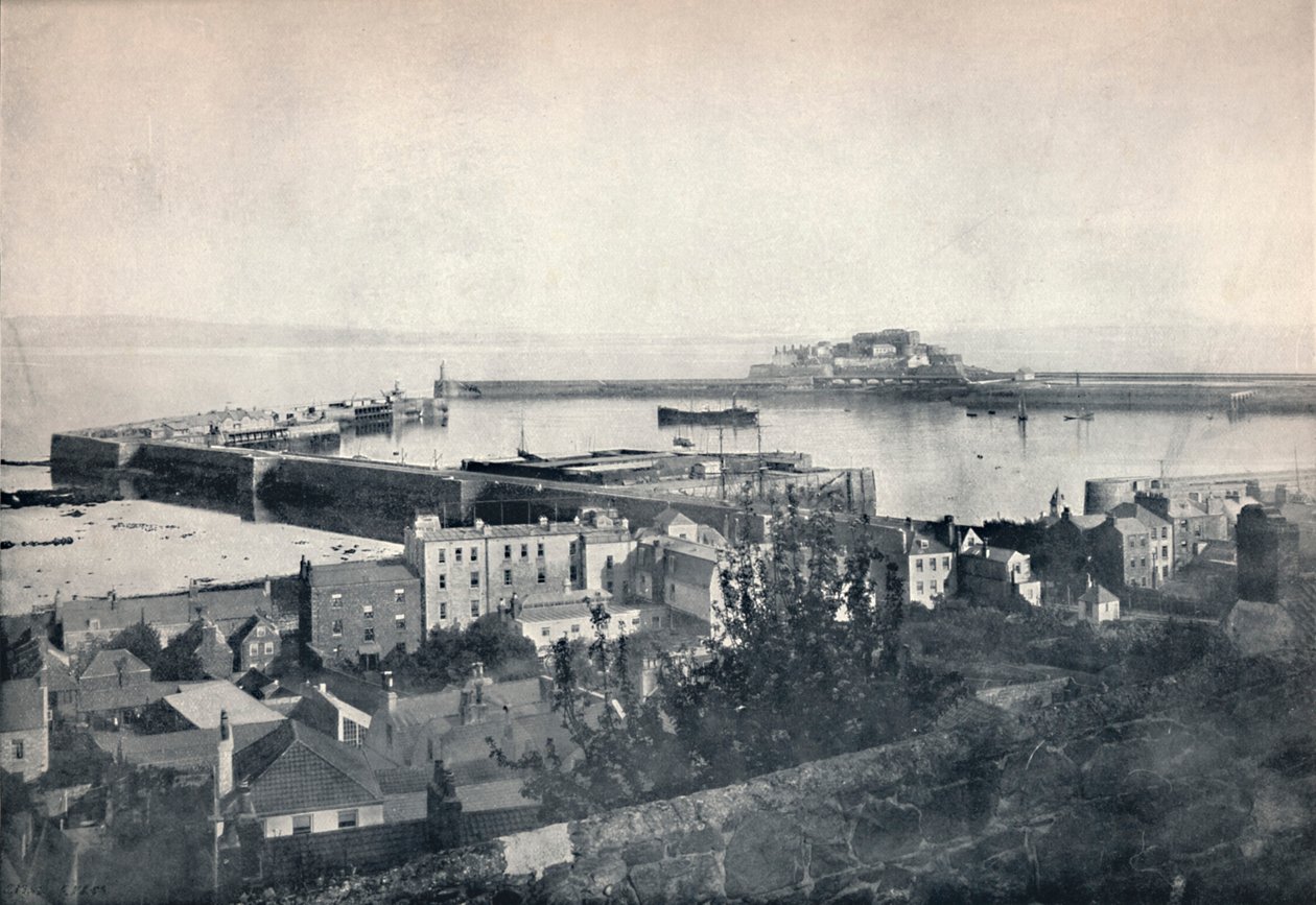 Guernsey - St. Peter-Port og Castle Cornet, 1895 av Unbekannt
